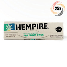25x Packs Hempire King Freedom Pack | 33 Papers & Tips | + 2 Free Rolling Tubes picture