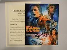 Back to the Future signed 8x10 Michael J. Fox AUTO Platinum COA  2 picture