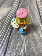 Berrie 1979 Yellow Bird Duck Painting Easter Egg Palette Toy Figurine Vintage picture
