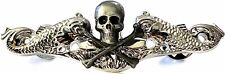 US Navy Submarine Warfare Skull & Bones Badge Pin Officer Insignia Dolphins USN picture