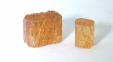 Two 1/2 And 3/5 Inch Minas Gerais Brazilan Imperial Topaz Crystal Specimen CS37 picture