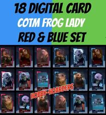 COTM Character of Month Frog Lady Red/Blue 18 Card Set Topps Star Wars Trader picture
