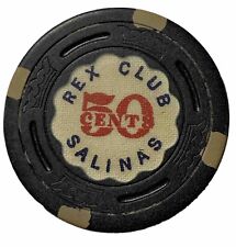 Rex Club~Selina’s CA~50 Cent Chip~ Black~ L-Crown Mold.50¢ picture