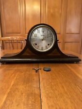 Antique Sessions Camelback/Tambour Clock In Good Working Order picture
