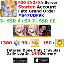 [ENG/NA][INST] FGO / Fate Grand Order Starter Account 5+SSR 90+Tix 1350+SQ #S47U picture