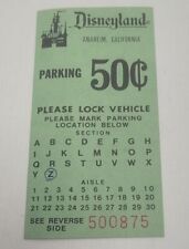Disneyland 1965 Vintage Parking Ticket 50 Cent Anaheim California Retro Tickets picture