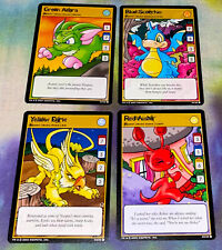 NEOPETS 2003 TCG S3 Blue Scorchio, S4 Green Acara, S5 Red Aisha, S6 Yellow Eyrie picture