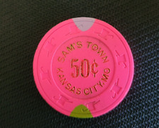 Sam's Town Hot Pink 50 Cent Frac THC Paulson Casino Poker Chip picture