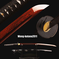 Bloody Red Blade Folded Steel Full Tang Samurai Katana Sword 2048 Layers Sharp picture