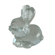 Vintage Goebel Glass Bunny Rabbit Clear Crystal Figurine West Germany Easter ** picture
