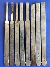 Antique Vintage ASHTON Woodworking Plane Metal Blade Set #1,#2,#3,#4,#5,#6,#7,#8 picture