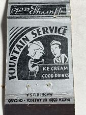 Matchbook Cover  Krueger’s Ice Cream Milk  Dairy Carlisle Pennsylvania Art Deco picture