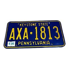 Vintage 1996 Pennsylvania Keystone State Collectible License Plate Tag AXA 1813 picture