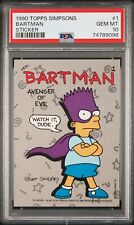 ❗️POP 1 ❗️Bart Simpson #1 Rookie Card Bartman 1990 Topps Simpsons TCG picture