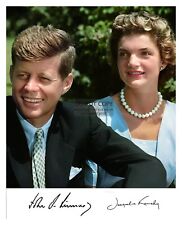 PRESIDENT JOHN F. KENNEDY JFK & JACKIE KENNEDY AUTOGRAPHED 8X10 PHOTO picture