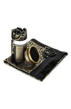 Muslim Prayer Rug and Prayer Beads with Elegant Kaaba Design Cylinder Gift Box picture