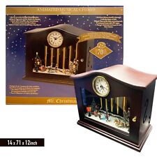 Mr. Christmas ANIMATED MUSICAL CHIMES Skater Music Box 70 Songs Table Clock New picture