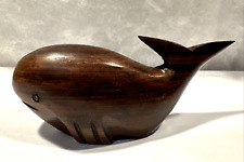 Vintage Ironwood Mini Whale Figurine 3.5” x 1.75” Artist Hand Carved - Beautiful picture