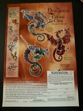 ASHTON DRAKE Dragons of the Crystal Cave Ornament VINTAGE Magazine PRINT AD 2006 picture