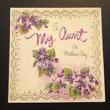 Vintage Mother’s Day Greeting Card Paper Collectible For Aunt picture