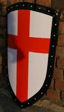 X-Mas Knight Templar Red Cross Shield 30 Inch 18G Battle Armor Shield Red picture