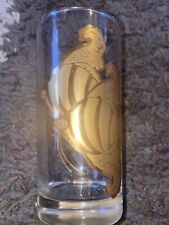 Vintage Glass Pisces Astrology Horoscope Zodiac Sign Gold Accents picture