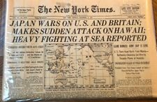 Vtg 1941 New York Times Newspaper December 8 Japan Attacks Hawaii Late Edition picture