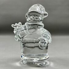 Baccarat France Crystal Santa With Present Paperweight Christmas Signed picture