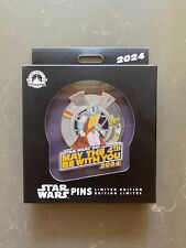 DISNEY PARK 2024 STAR WARS DAY BOBA FETT R2-D2 MAY THE 4TH BE WITH YOU JUMBO PIN picture