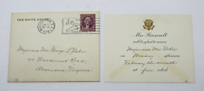Eleanor Roosevelt Invitation to General George Usher to White House 1938 LOT (2) picture
