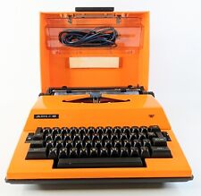 Adler Meteor German Made Electric Typewriter Orange w/Case Works Vintage 1970s picture