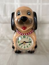 Vintage Alarm Clock Dog Puppy Barking Spots Musical Music Doggy Alarm Clock picture