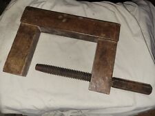 Rare Antique Wooden Workbench C-Clamp  Bench Shop  picture