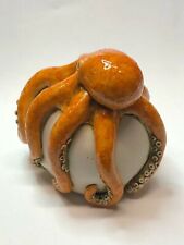 Harmony Kingdom Artist Neil Eyre Designs Orange Ghost Octopus human Skull picture