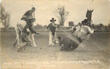 RPPC Postcard Cowgirl Rose Smith Takes a Bad Fall, Wichita Falls TX, Doubleday picture