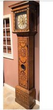 RARE WILLIAM & MARY 17TH CENTURY WALNUT FLORAL MARQUETRY 8-DAY LONGCASE CLOCK picture