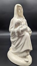 Vintage Madonna Virgin Mary Statue And Bady Jesus White Ceramic Statue 9 In picture