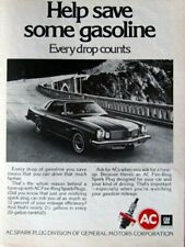 1974 Oldsmobile Cutlass AC Spark Plugs Vintage Original Print Ad 8.5 x 11