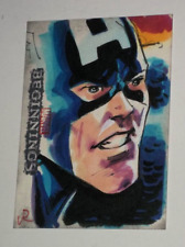 2012 Upper Deck Marvel Beginnings Series 2 Captain America Sketch Card picture