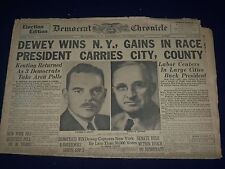 1948 NOV 3 DEMOCRAT & CHRONICLE NEWSPAPER - DEWEY WINS NY GAINS IN RACE- NP 1623 picture