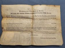James Monroe hand-signed USA Land Grant - October 9, 1824 picture