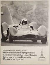 1963 Print Ad Champion Spark Plugs Roger Penske Race Car Riverside Grand Prix picture