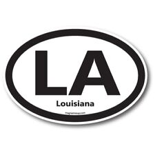 LA Louisiana US State Oval Magnet Decal, 4x6 Inches, Automotive Magnet for Car picture