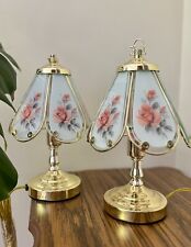Set Of Two Small Vintage Rose Touch Lamps picture