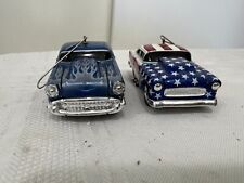 Lot of 2 1955 & 1957 Chevrolet  Muscle Machines Homemade Christmas Ornament's picture