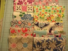 24 pc Vintage Feedsack Fabric Quilt Blocks 12 Diff Patterns - 2  Each 5 Inch Sq picture