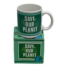 Save Our Planet Coffee Mug 8 oz Contenova Vintage Think Green New Old Stock Box picture