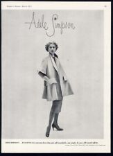 ADELE SIMPSON Fashion Magazine Ad 1951 COAT Dress Silk Taffeta picture