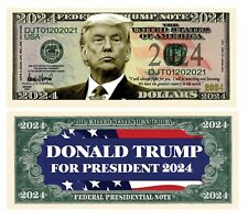 ✅ Pack of 100 Donald Trump 2024 Re-Election for President Novelty Dollar Bills ✅ picture