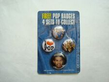  Set of 4 Retro Pop Pin Badges N'Sync S Club 7 I Love Pop Craig David.Eminem  picture